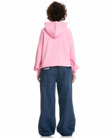 Oversized Star Embroidered Hoodie with Front Pocket
