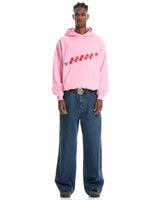 Oversized Star Embroidered Hoodie with Front Pocket