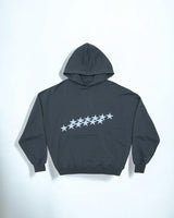 Oversized Star Embroidered Hoodie with Front Pocket