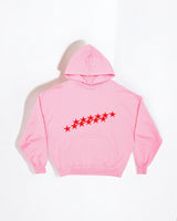 Oversized Star Embroidered Hoodie with Front Pocket