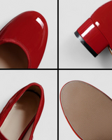 Patent Mary Jane Heels with Strap and Block Heel
