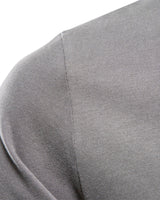 Three-quarter view showing the fit across the shoulders and chest