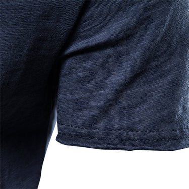 Plain Men's Round Neck T-Shirt With Short Sleeves