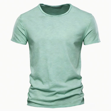 Close-up of the short sleeve cuff with stitched edge