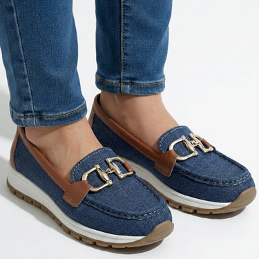 Platform Loafers with Chain Detail and Wedge Sole
