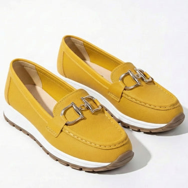 Platform Loafers with Chain Detail and Wedge Sole