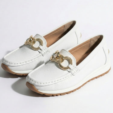 Platform Loafers with Chain Detail and Wedge Sole