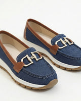 Platform Loafers with Chain Detail and Wedge Sole