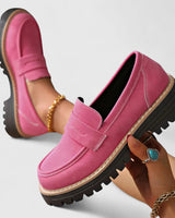 Platform Loafers with Lug Sole