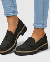 Platform Loafers with Lug Sole