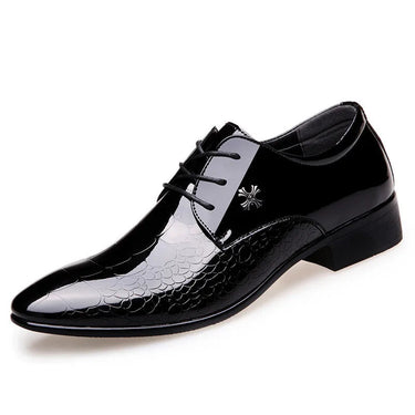 Polished Men’s Oxford Dress Shoes With Textured Finish Lace Up