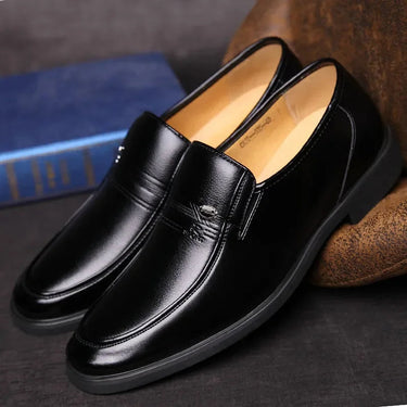 Polished Men’s Penny Loafers With Slip On Moc Toe Design