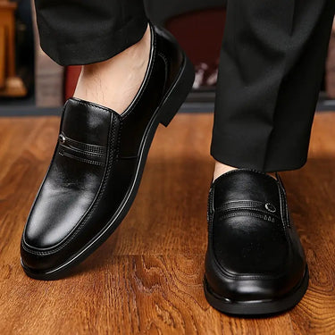 Polished Men’s Penny Loafers With Slip On Moc Toe Design