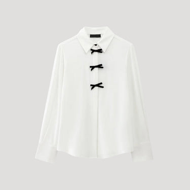 Polka Dot Bow Tie Blouse