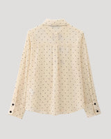 Polka Dot Bow Tie Blouse