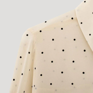 Polka Dot Bow Tie Blouse