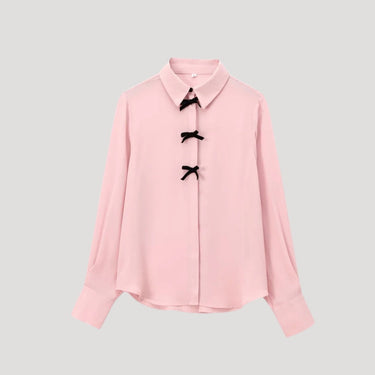 Polka Dot Bow Tie Blouse