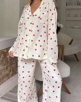 Pyjama Set with Heart Pattern