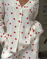 Pyjama Set with Heart Pattern
