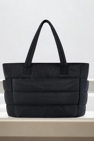 Quilted Tote Bag with Shoulder Straps