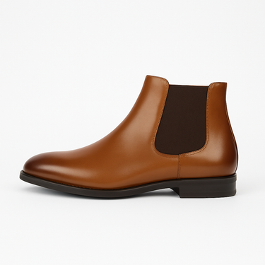 Refined Men’s Chelsea Boots With Elastic Side Panels And Pull Tab