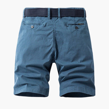 Refined Men’s Chino Shorts With Textured Pattern And Belt Detail