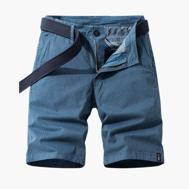 Refined Men’s Chino Shorts With Textured Pattern And Belt Detail