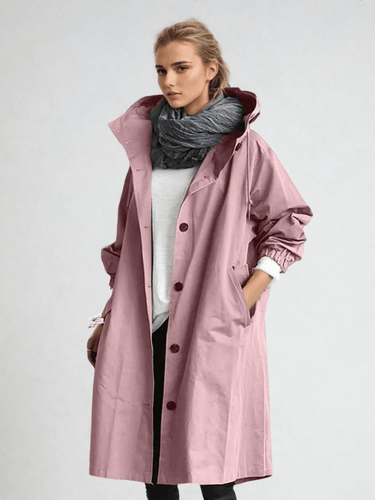 Beige Trench Coat with Relaxed Fit