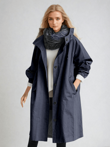 Beige Trench Coat with Relaxed Fit