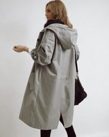 Beige Trench Coat with Relaxed Fit