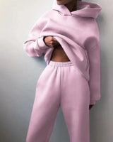 Back view of the hoodie showing hood and relaxed fit