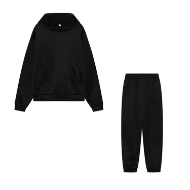 Relaxed Hoodie and Jogger Set with Tapered Leg