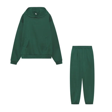 Relaxed Hoodie and Jogger Set with Tapered Leg