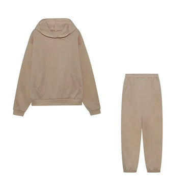 Relaxed Hoodie and Jogger Set with Tapered Leg
