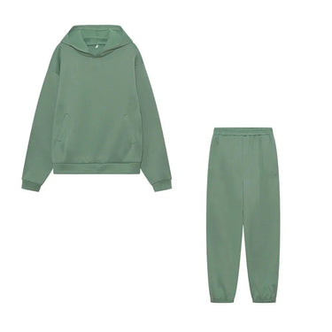 Relaxed Hoodie and Jogger Set with Tapered Leg