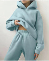 Close-up of the oversized hood on the hoodie top