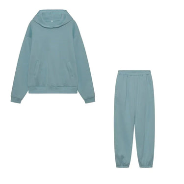 Relaxed Hoodie and Jogger Set with Tapered Leg