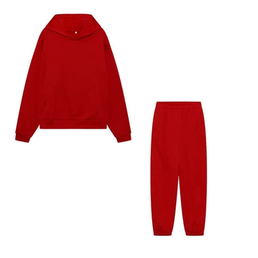 Relaxed Hoodie and Jogger Set with Tapered Leg