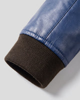Relaxed Men's Leather Jacket With Single-Breasted Front