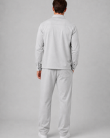 Collared overshirt with press-stud fastening, close-up detail