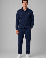 Full-length view of the two-piece set worn together