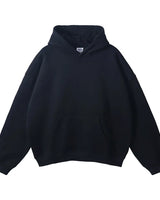 Rear view of the men's pullover hoodie showing the fixed hood