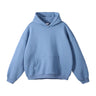 Front view of men's relaxed fit pullover hoodie with kangaroo pocket