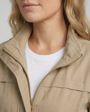 Rear view of the utility jacket showing overall silhouette