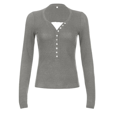 Back view of ribbed roll neck top showing slim fit