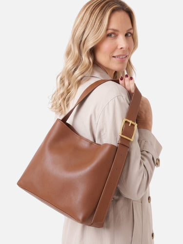 Interior view of the hobo bag showing the spacious main compartment