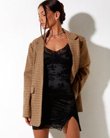 Satin Lace Trim Mini Dress with Ruched Detail