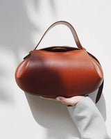 Sculptural Shoulder Bag with Top Handle