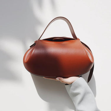 Sculptural Shoulder Bag with Top Handle