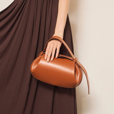Sculptural Shoulder Bag with Top Handle